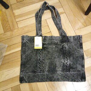 black denim swim bag
